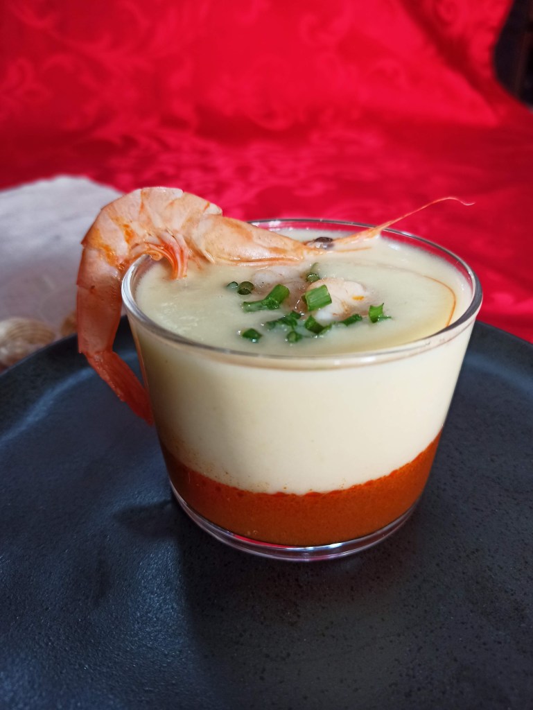 Vichyssoise con mousse de&nbsp;gambas